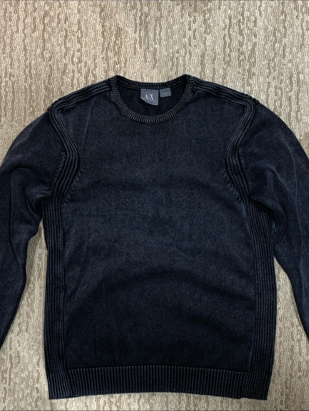 Armani Exchange Men's Charcoal Crewneck Sweater (437)